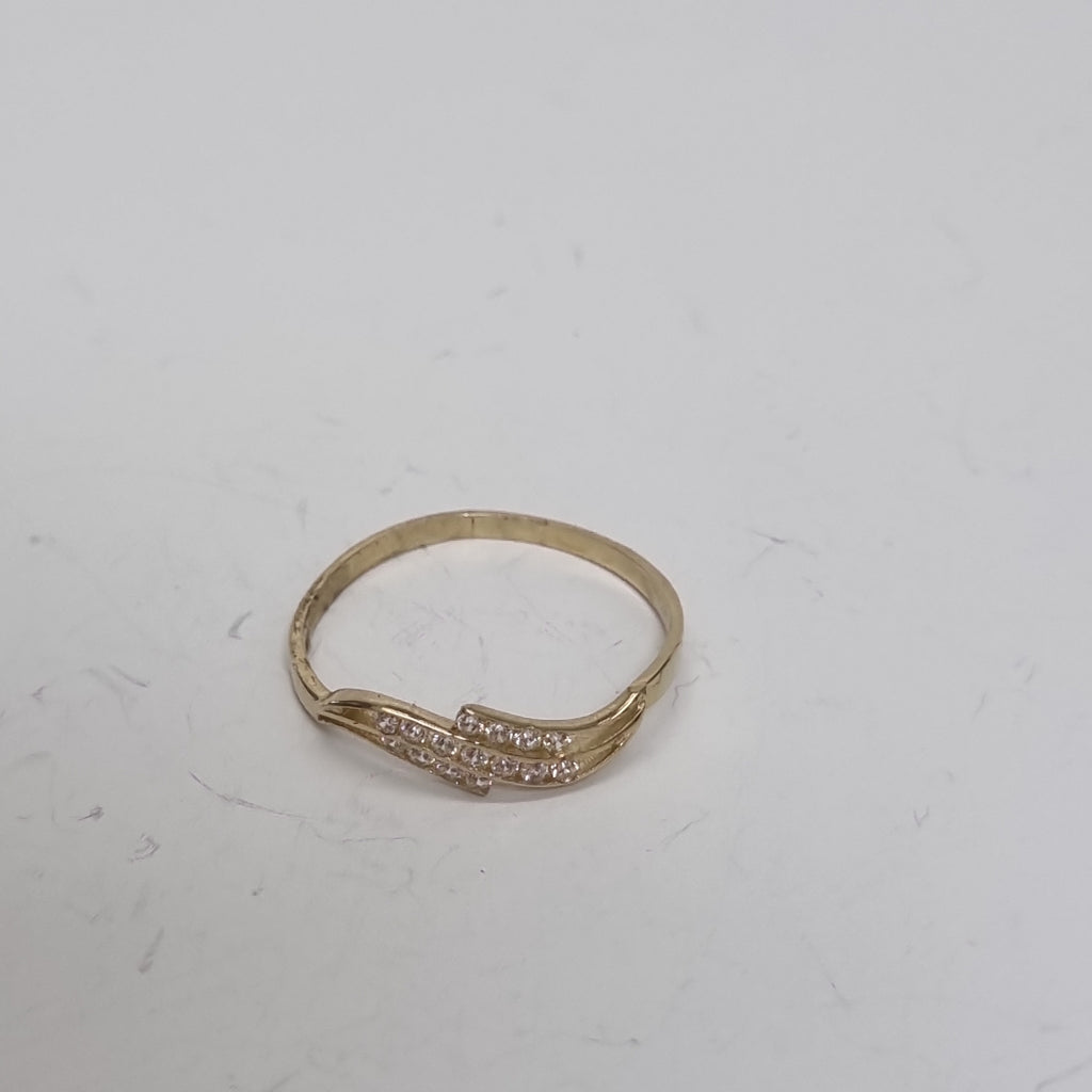 ANILLOS CON CIRCONIAS 14K TALLA 7 0.8 GR (NUEVO)