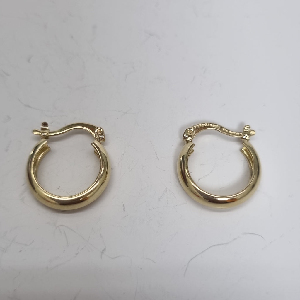 ARETES TEJIDO ARRACADAS LISAS 14K 2.1 GR (NUEVO)