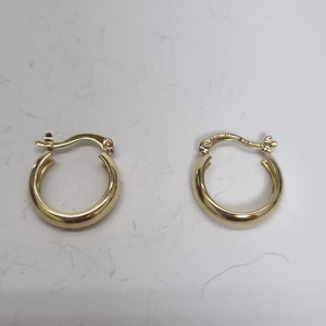 ARETES TEJIDO ARRACADAS LISAS 14K 2.1 GR (NUEVO)