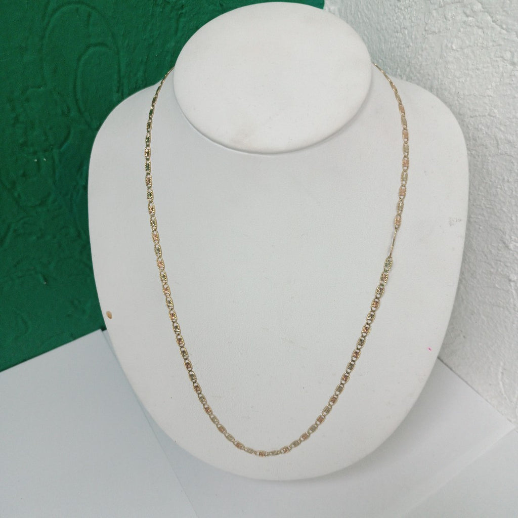 CADENAS TEJIDO GUCHI ORO 10K 55 CM 6.9 GR (NUEVO)