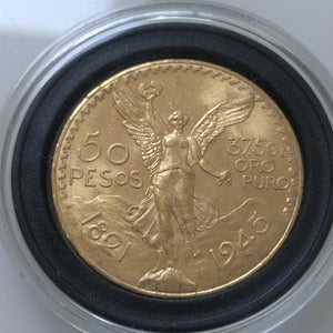 Moneda Centenario Cincuenta Pesos Oro Mexicano 21.6K