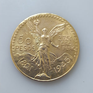 Moneda Centenario Cincuenta Pesos Oro Mexicano 21.6K