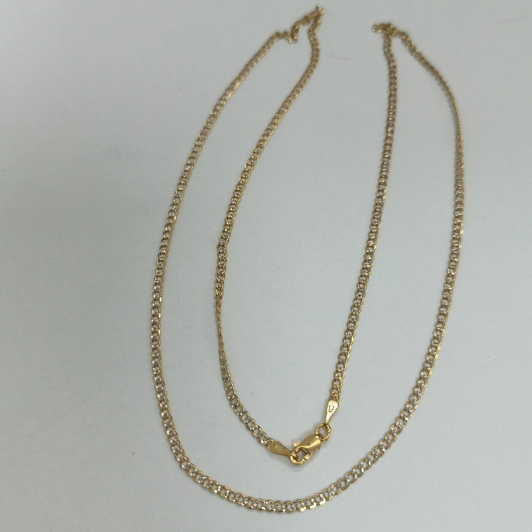 CADENAS BARBADA DIAMANTADA ORO 14K 60 CM 6.2 GR (NUEVO)