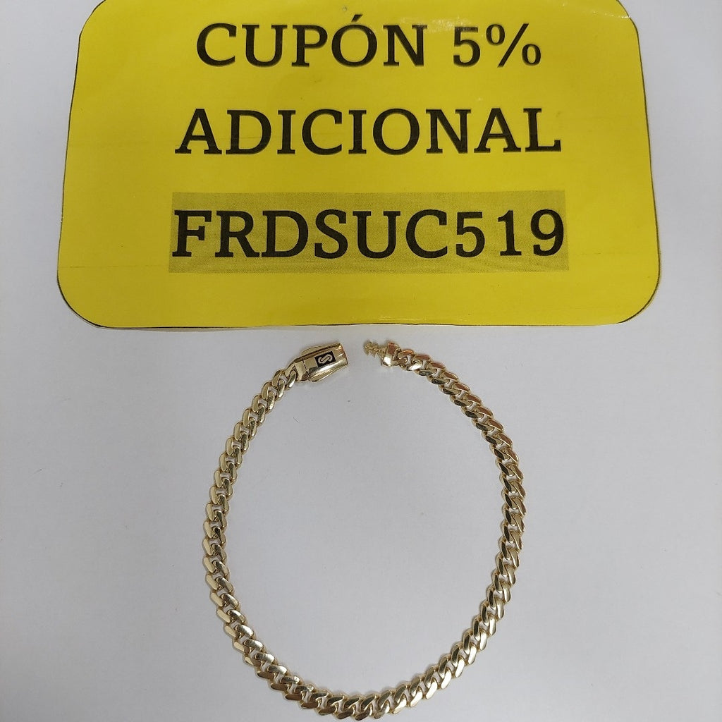 PULSERA CABALLERO MONACO ORO 14K 6 (NUEVO)