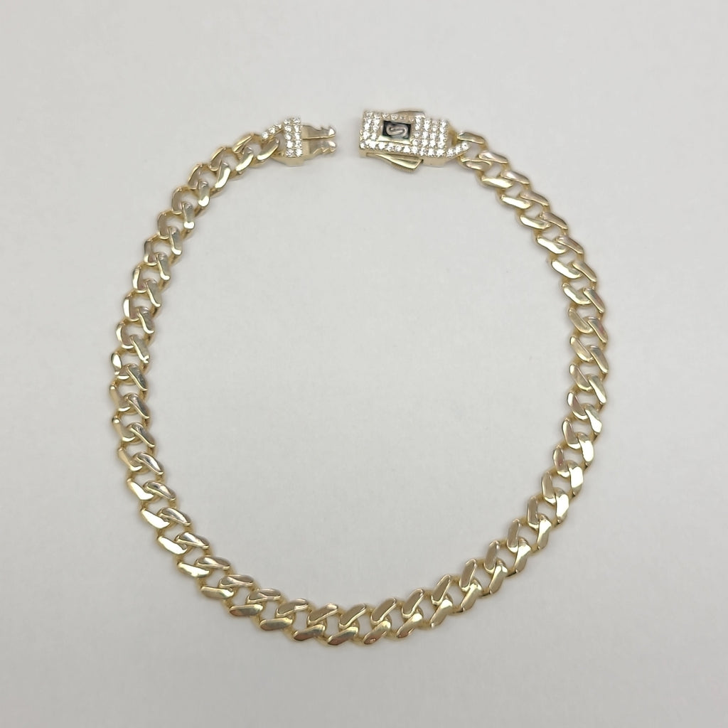 PULSERA BARBADA TIPO MONACO 14K 18 CM 4.7 GR (NUEVO)