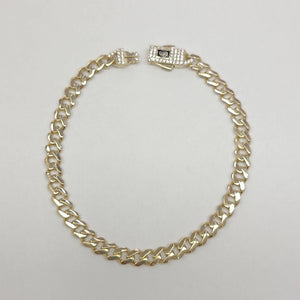 PULSERA BARBADA TIPO MONACO 14K 18 CM 4.7 GR (NUEVO)