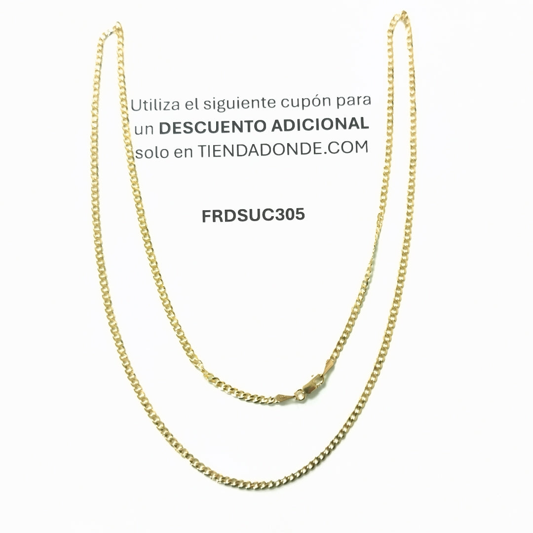CADENA BARBADA 14K 60 CM 5.8 GR (NUEVO)