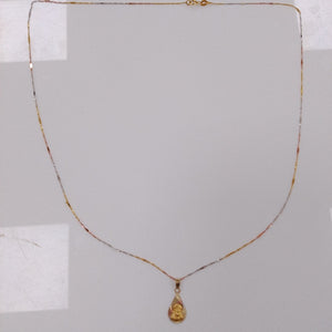 CADENA, MEDALLA RELIGIOSA ORO 10 K 1 GRMS (SEMINUEVO)