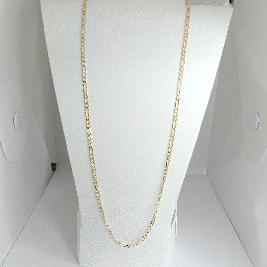 CADENA TEJIDO 3X1 DIAMANTADA 14K 55CM 4.9GR FPR060 (NUEVO)