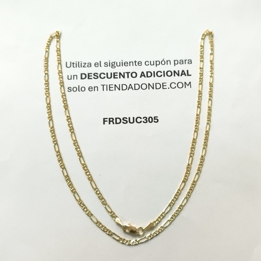CADENA TEJIDO 3X1 14K 55CM 5.2GR FGP060 (NUEVO)