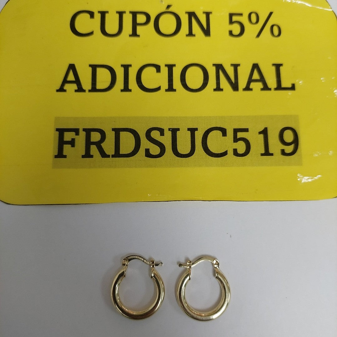 ARETES ARRACADAS LISAS 14K 1.9 GR ET 05 (NUEVO)