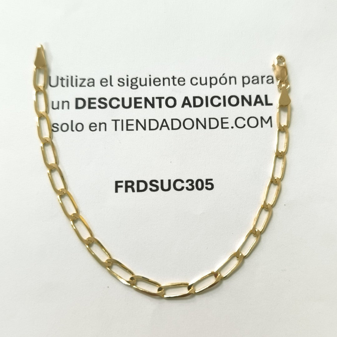 PULSERA ESLABONES 14K 18 CM 4.1 GR RP100 19 (NUEVO)