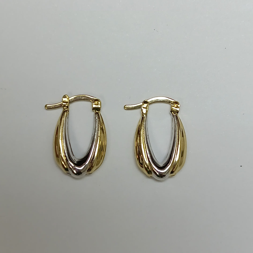 ARETES ARRACADAS COMBINADA 14K 1.7 GR AC 58 (NUEVO)