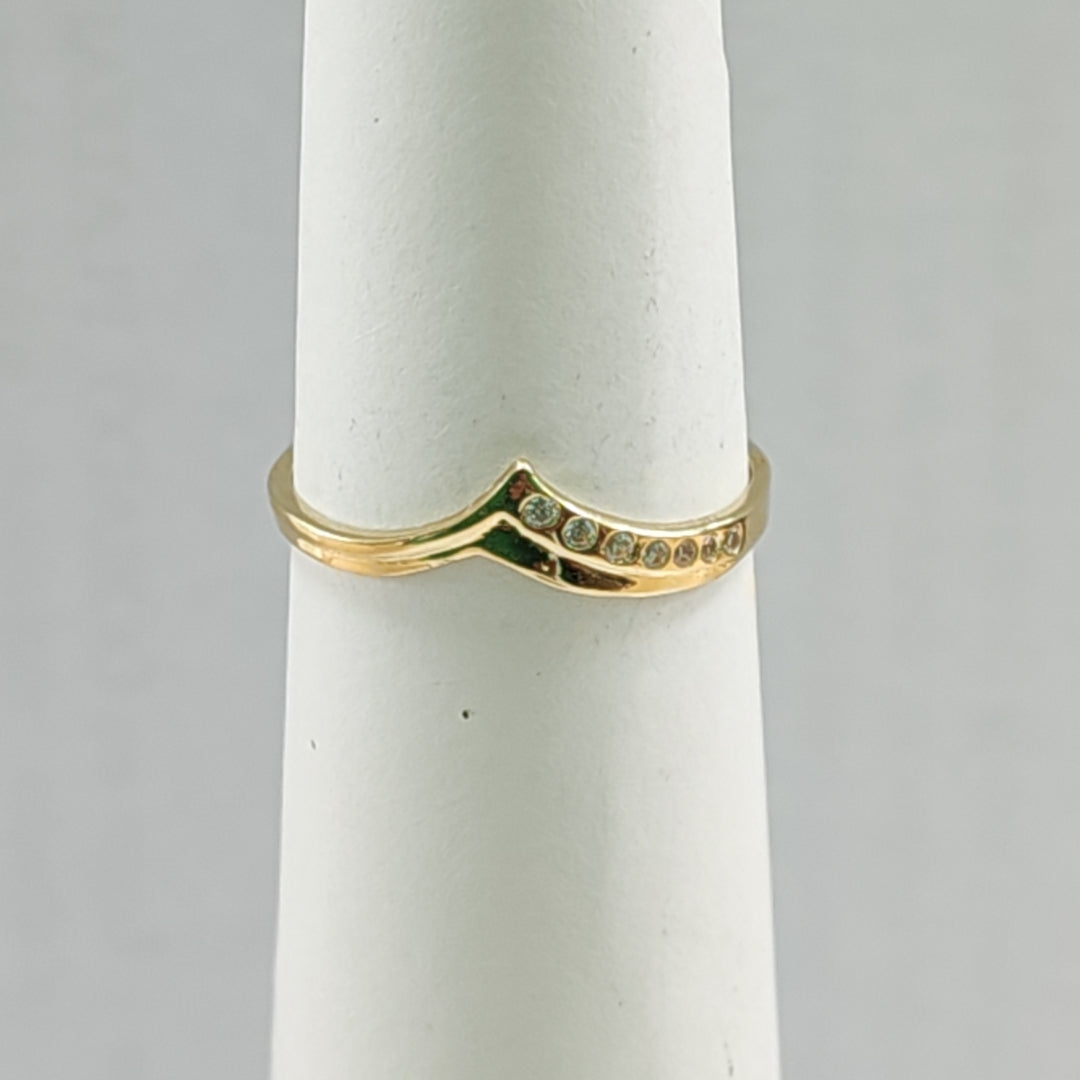 ANILLO CON CIRCONIAS 14K 7 TALLA 1 GR ET 03 (NUEVO)