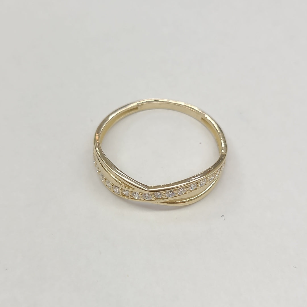 ANILLITO CON CIRCONIAS 14K 9 TALLA 1.9 GR ADR 153 (NUEVO)