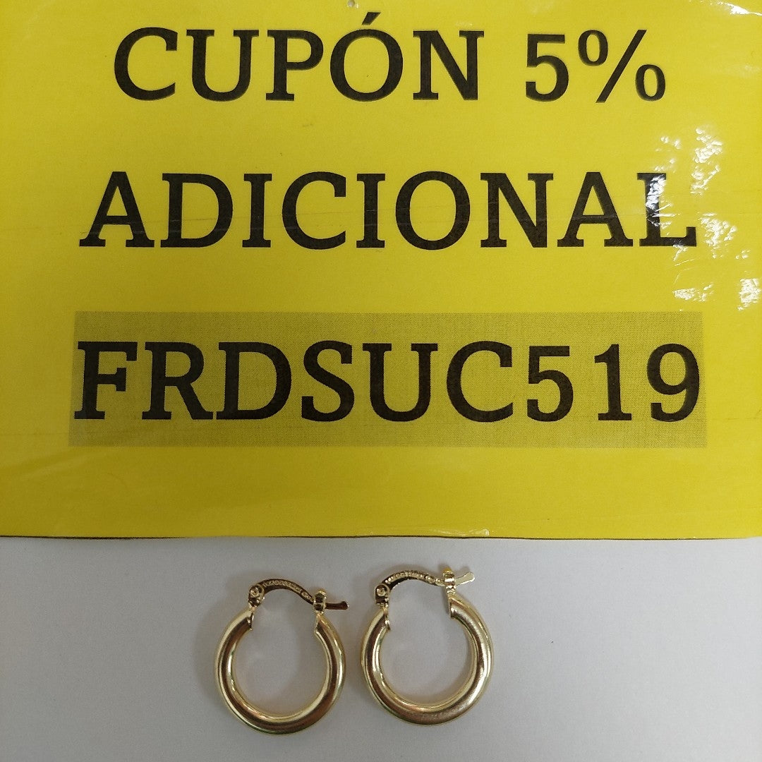 ARETES ARRACADAS LISAS 14K 1.8 GR ET 05 (NUEVO)