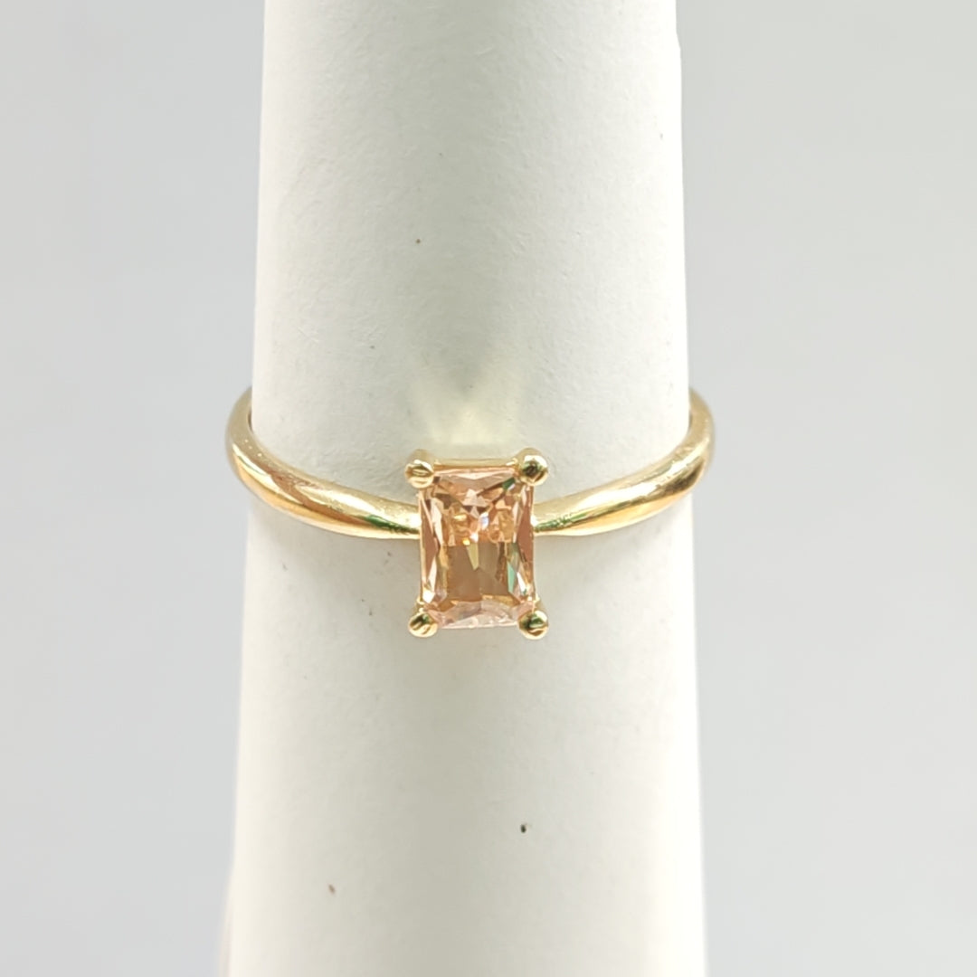 ANILLITO CON PIEDRA COLOR 14K 7 TALLA 1.2 GR ADR 119 (NUEVO)