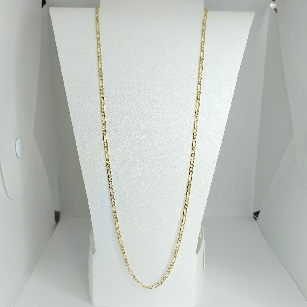 CADENA TEJIDO 3X1 DIAMANTADA 14K 60CM 4.8GR MPR060 (NUEVO)