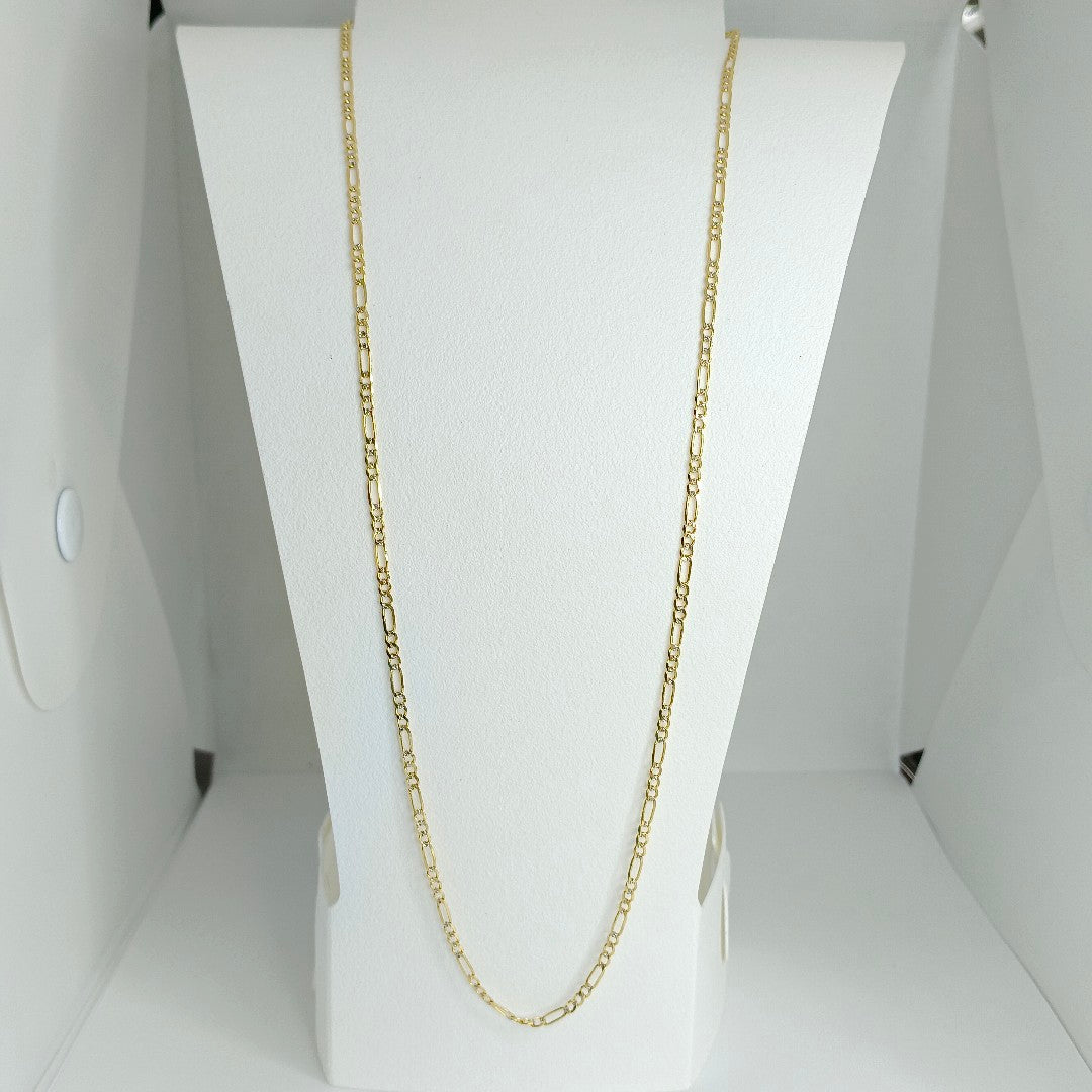 CADENA TEJIDO 3X1 DIAMANTADA 14K 60CM 4.8GR MPR060 (NUEVO)