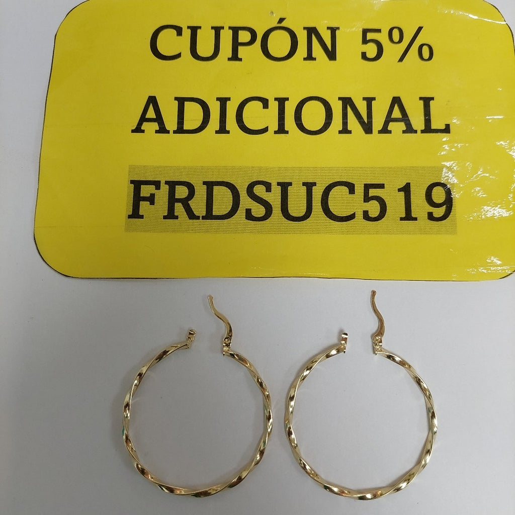 ARETES ARRACADAS TORZAL 14K 2.1 GR ETT 03 (NUEVO)