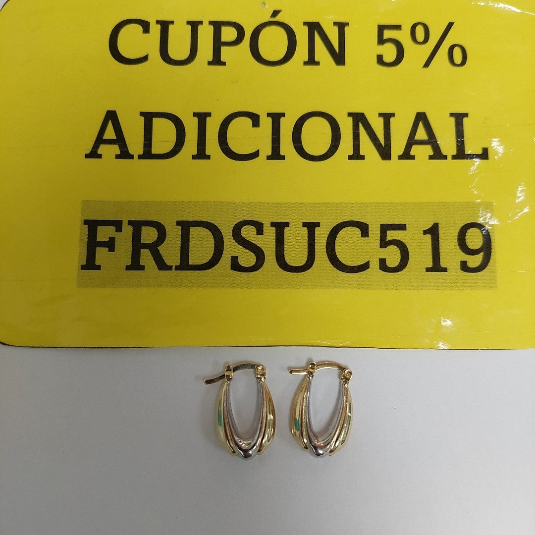 ARETES ARRACADAS COMBINADA 14K 1.7 GR AC 58 (NUEVO)