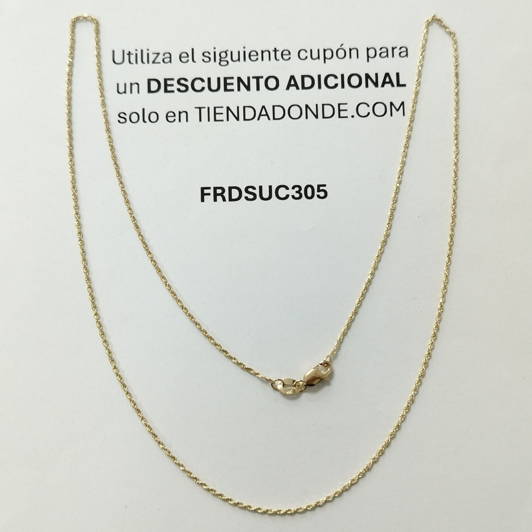 CADENA TORZAL 14K 50 CM 2.7 GR TDO025 (NUEVO)