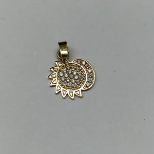 DIJE ECLIPSE CON CIRCONIAS 14K 1.2 GR DDR 106 (NUEVO)