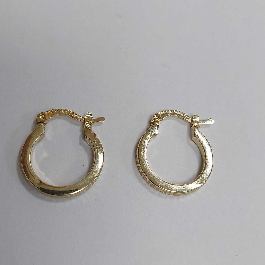 ARETES ARRACADAS GRECAS 14K 1.2 GR ECT2 V (NUEVO)
