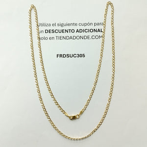 CADENA TEJIDO BARBADA DIAMANTADA 14K 60CM 5.1GR CPAR060 (NUEVO)
