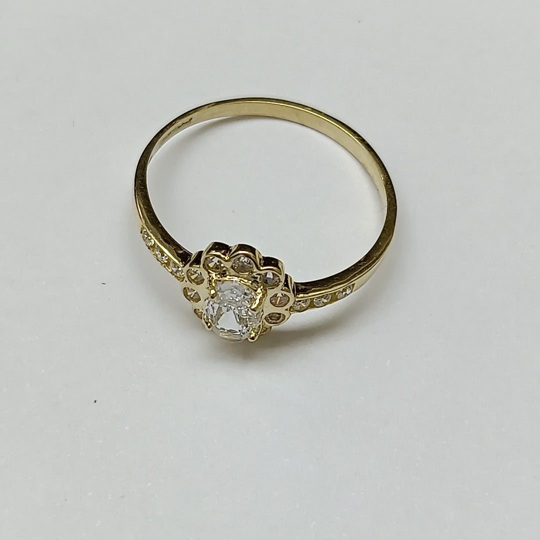 ANILLITO CON CIRCONIAS 14K 8 TALLA 1.6 GR ADP 60 (NUEVO)