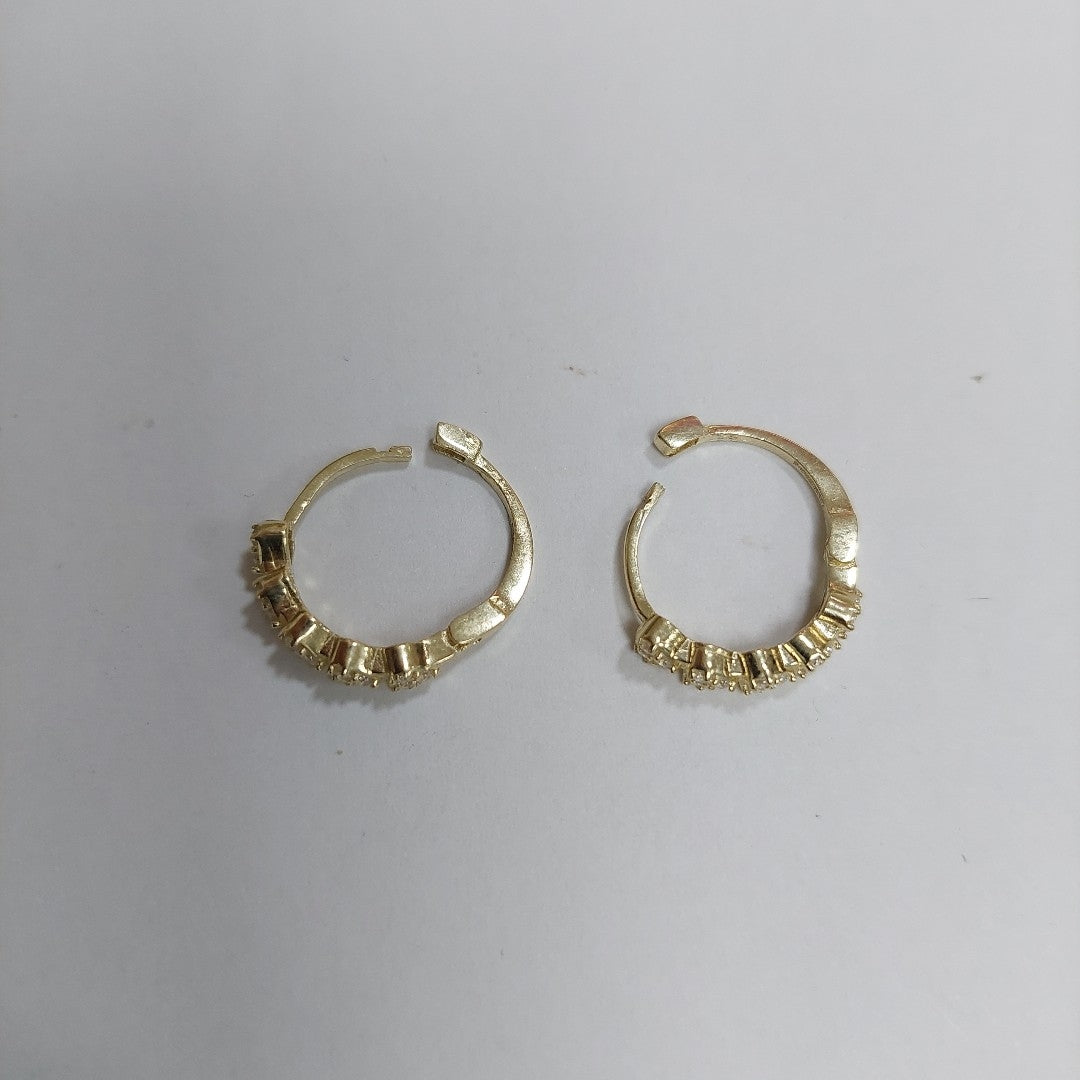 ARETES PIEDRA ARRACADAS FIG CORAZON 14K 2.5 GR H 0045 (NUEVO)