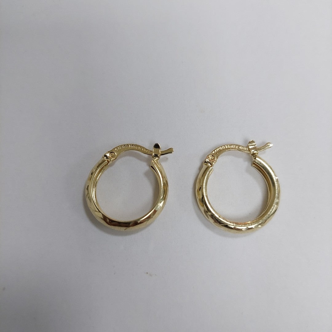 ARETES ARRACADAS FACETADAS 14K 2.2 GR 02107F0 (NUEVO)