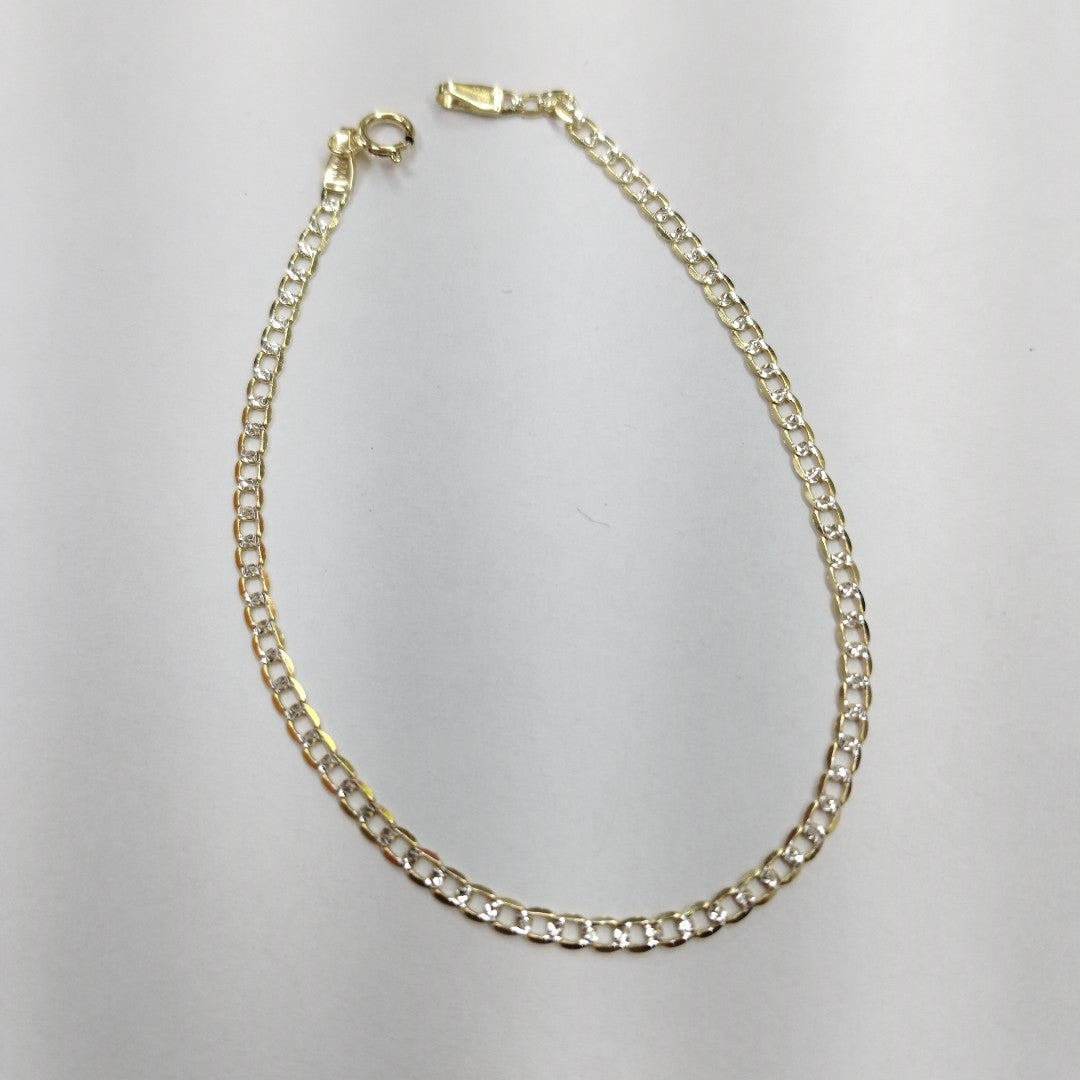 PULSERAS DAMA BARBADA DIAMANTADA ORO 14K 1.5 (NUEVO)