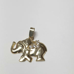 DIJE ELEFANTE CON CIRCONIAS 14K 1.3 GR DA 2 (NUEVO)