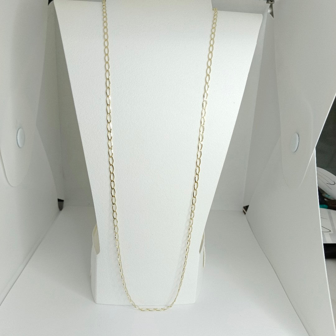 CADENA TEJIDO 3X1 DIAMANTADA 14K 60CM 5GR MPR060 (NUEVO)