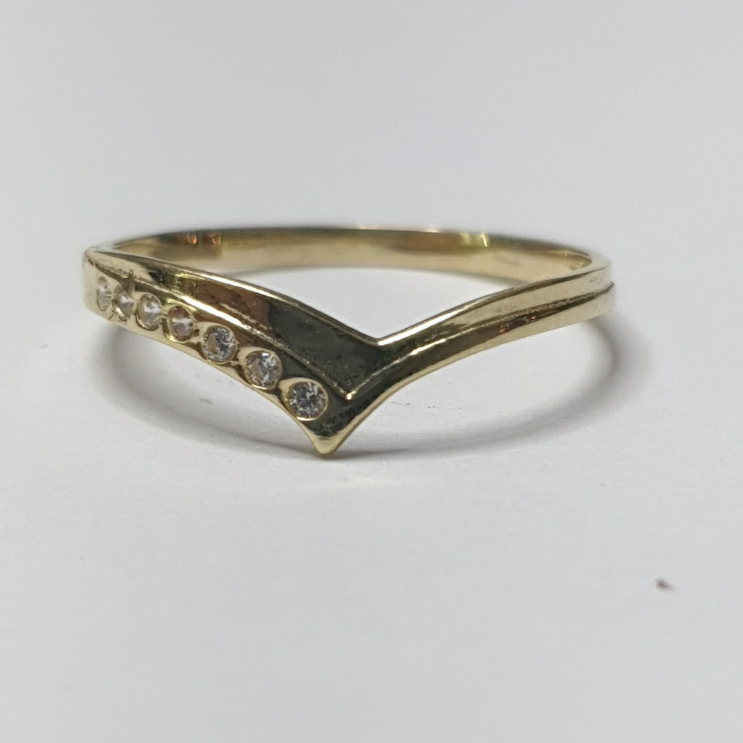 ANILLO CON CIRCONIAS 14K 8 TALLA 1 GR ET 03 (NUEVO)