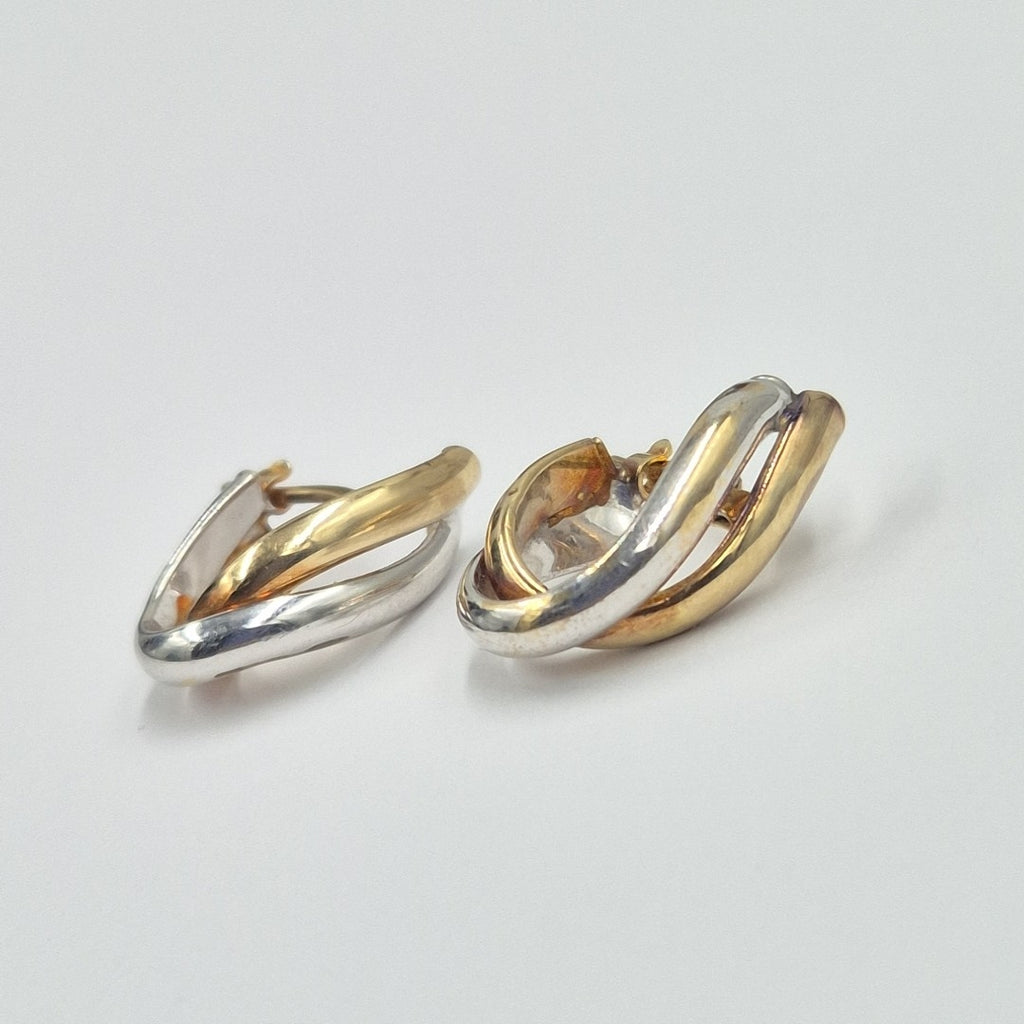 ARRACADAS PAR ORO, ORO BLANCO, ORO COMBINADO 10 K 2 GRMS (SEMINUEVO)