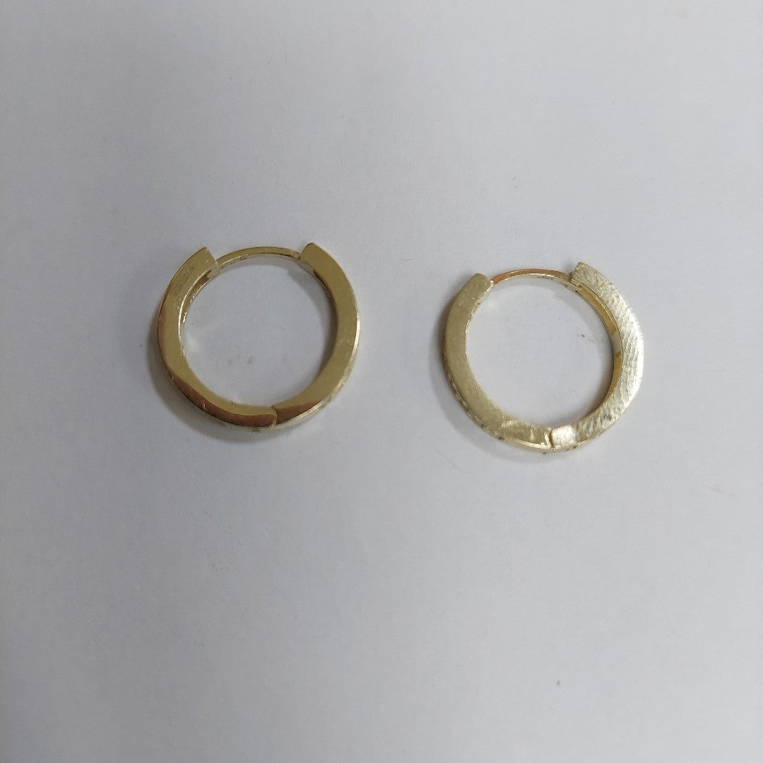 ARETES HUGGIES CON CIRCONIAS 14K 2.8 GR H 05 (NUEVO)
