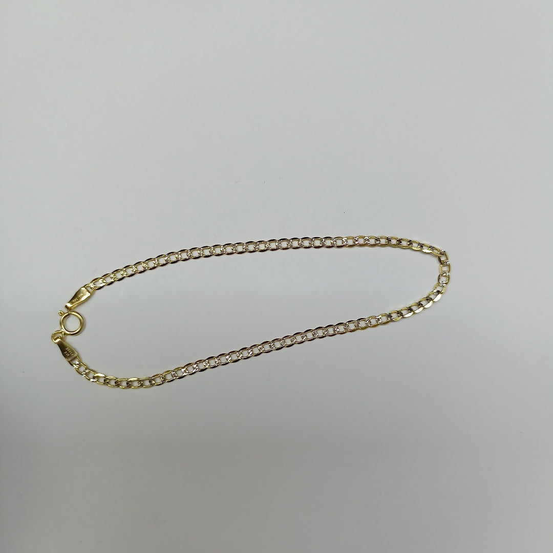 PULSERAS DAMA BARBADA DIAMANTADA ORO 14K 1.5 (NUEVO)