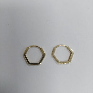ARETES HUGGIES CON CIRCONIAS 14K 1.6 GR HR 01 (NUEVO)
