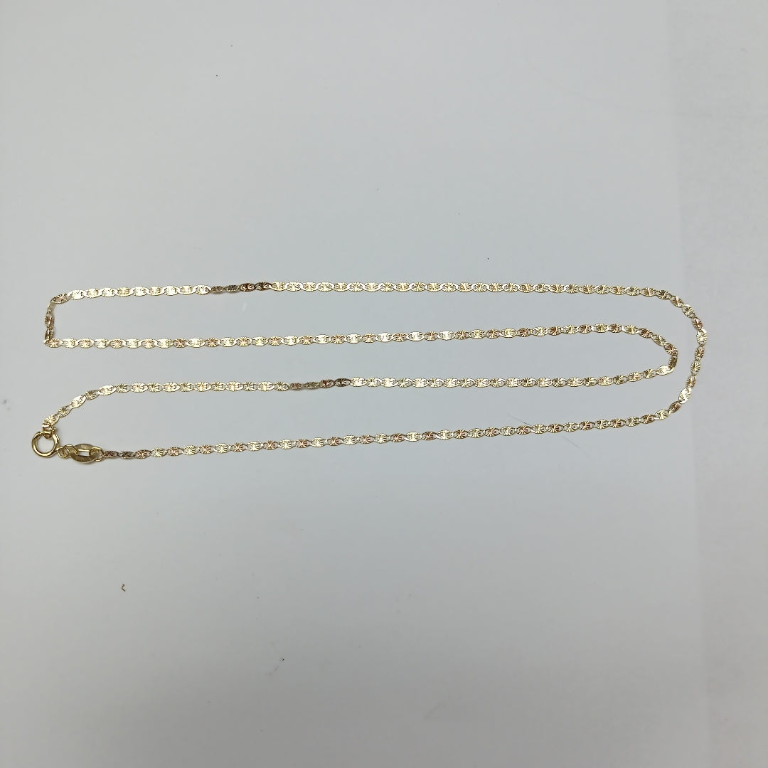 CADENA TEJIDO GUCHI COMBINADA 10K 55CM 1.8GR GUCHIESTRELLA030 (NUEVO)