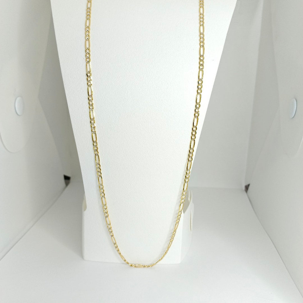 CADENA TEJIDO 3X1 DIAMANTADA 14K 60CM 8.8GR FDR08060 (NUEVO)