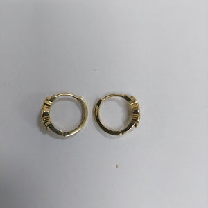 ARETES HUGGIES MORADO 14K 2.7 GR H 96 (NUEVO)