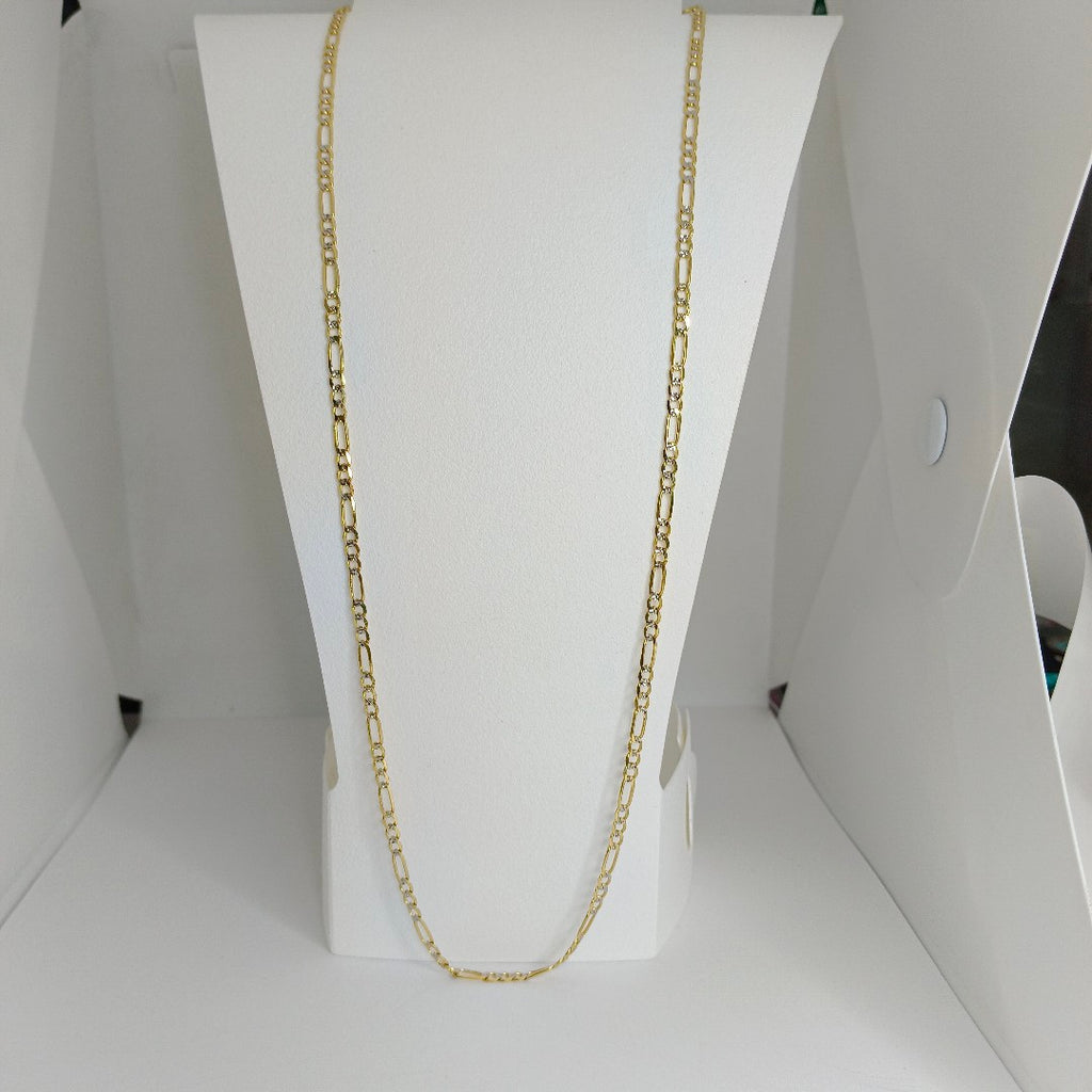 CADENA TEJIDO 3X1 DIAMANTADA 14K 60CM 8.6GR FPR08060 (NUEVO)