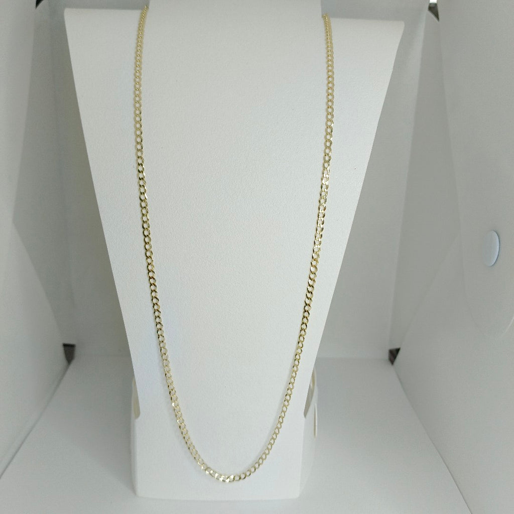 CADENA TEJIDO ESLABONES 10K 60CM 4.5GR CUBANAABIERTA060 (NUEVO)