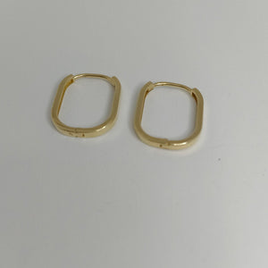 ARETES ARRACADAS RECTANGULAR 14K 2.4 GR HR 04 (NUEVO)