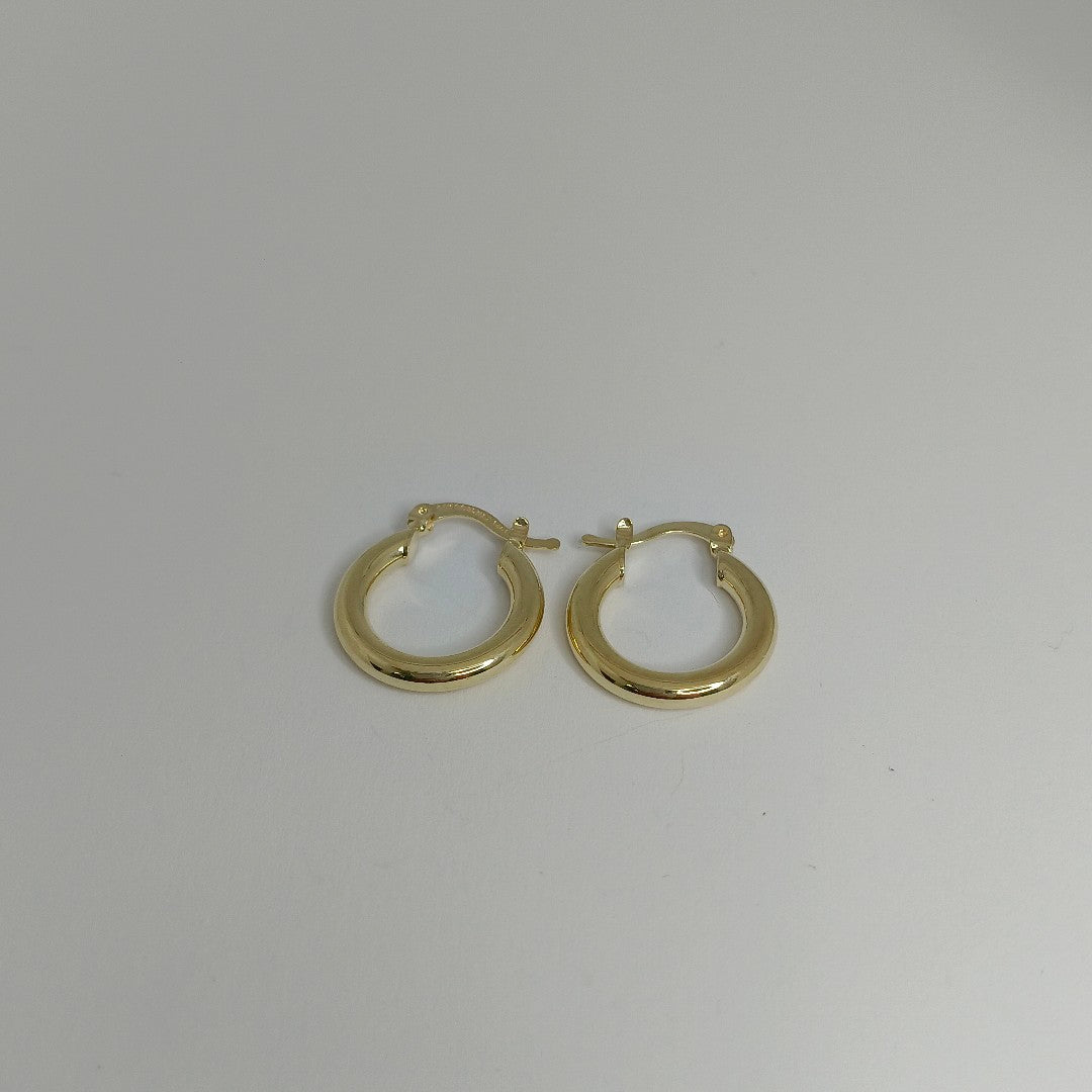 ARETES ARRACADAS LISAS 14K 1.8 GR ET 05 (NUEVO)