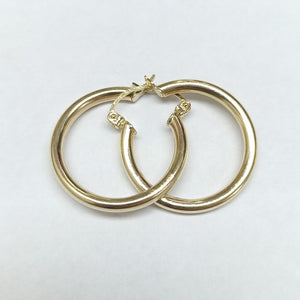 ARETES ARRACADAS LISAS 10K TALLA 2.9 GR (NUEVO)