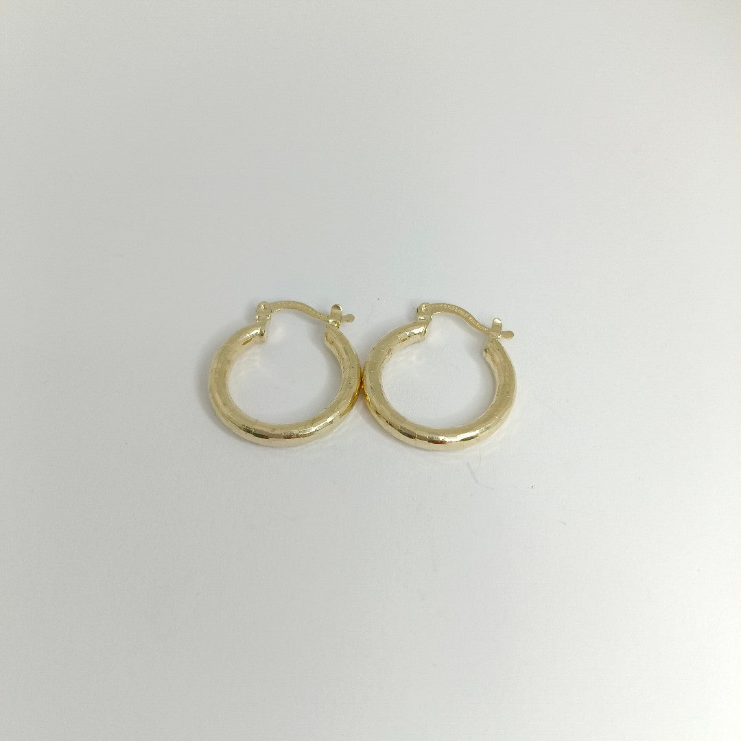 ARETES ARRACADAS FACETADAS 14K 2.5 GR ET 05 (NUEVO)