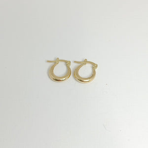 ARETES ARRACADAS LISA CHICA 14K 1.1 GR AC 81 (NUEVO)